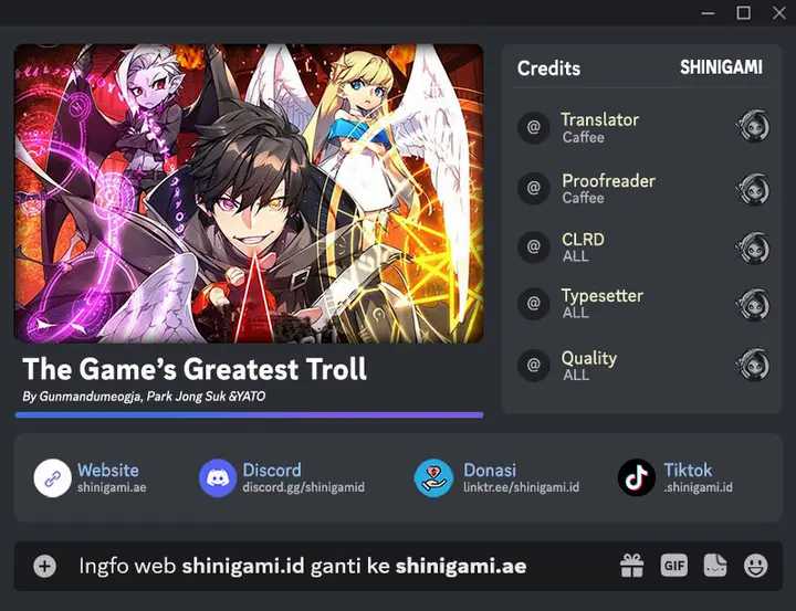 Baca Komik The Game’s Greatest Troll Chapter 53 Gambar 1