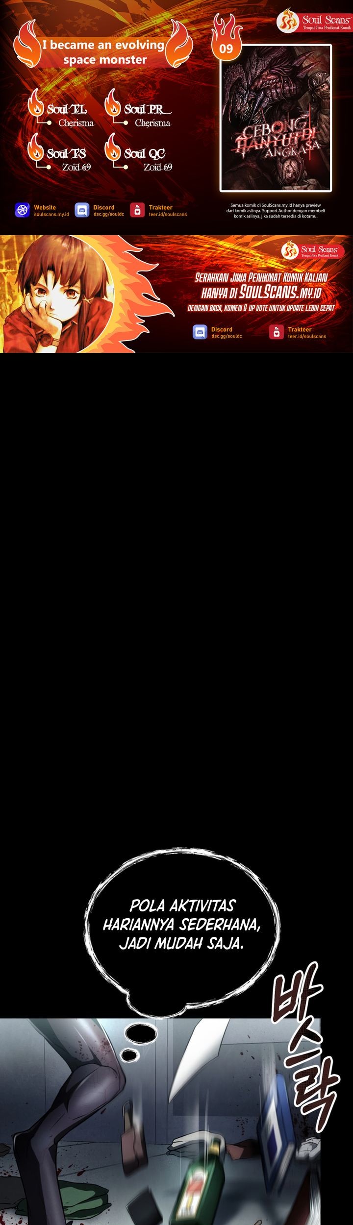 Baca Komik I Became an Evolving Space Monster Chapter 09 Gambar 1