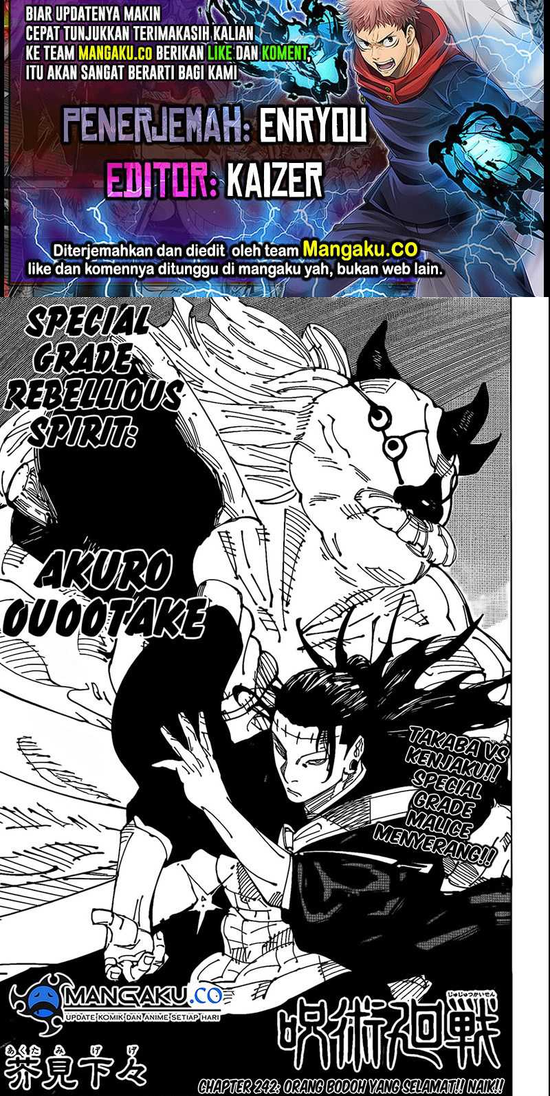 Baca Komik Jujutsu Kaisen Chapter 242 Gambar 1
