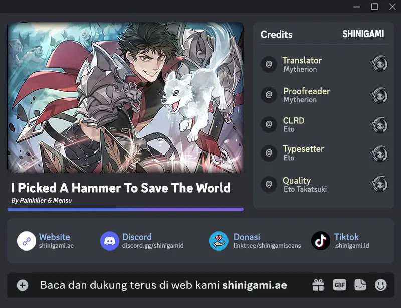 Baca Komik I Picked A Hammer To Save The World Chapter 55 Gambar 1