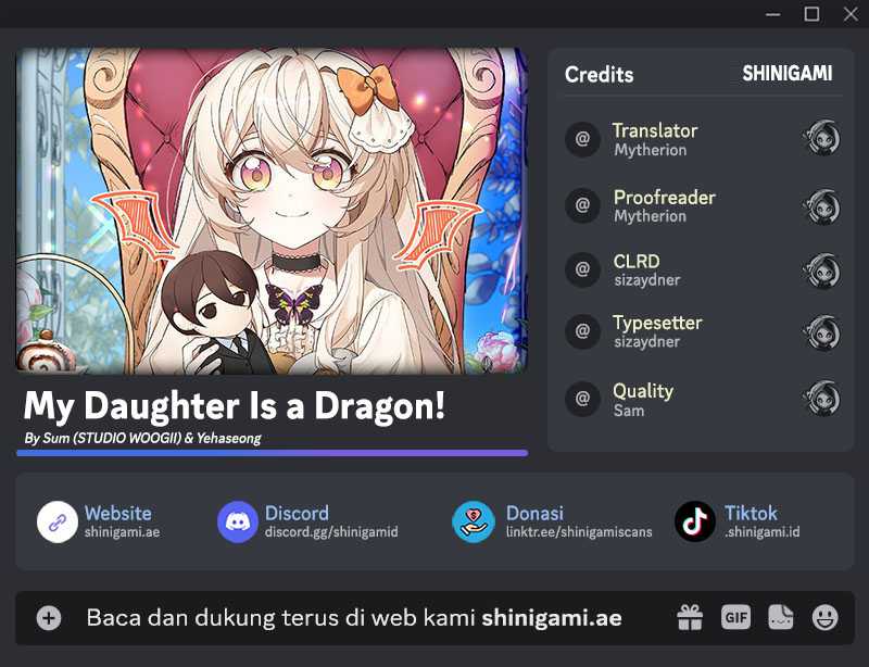 Baca Komik My Daughter Is a Dragon! Chapter 65 Gambar 1