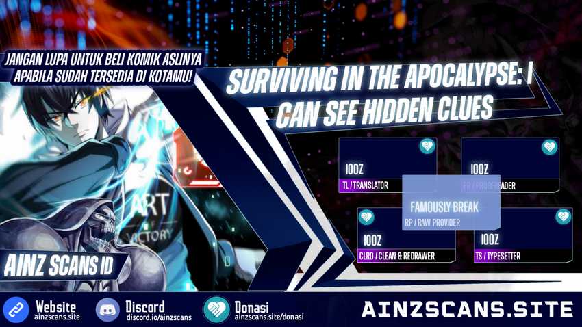 Baca Komik Surviving in the Apocalypse: I Can See Hidden Clues Chapter 12 Gambar 1