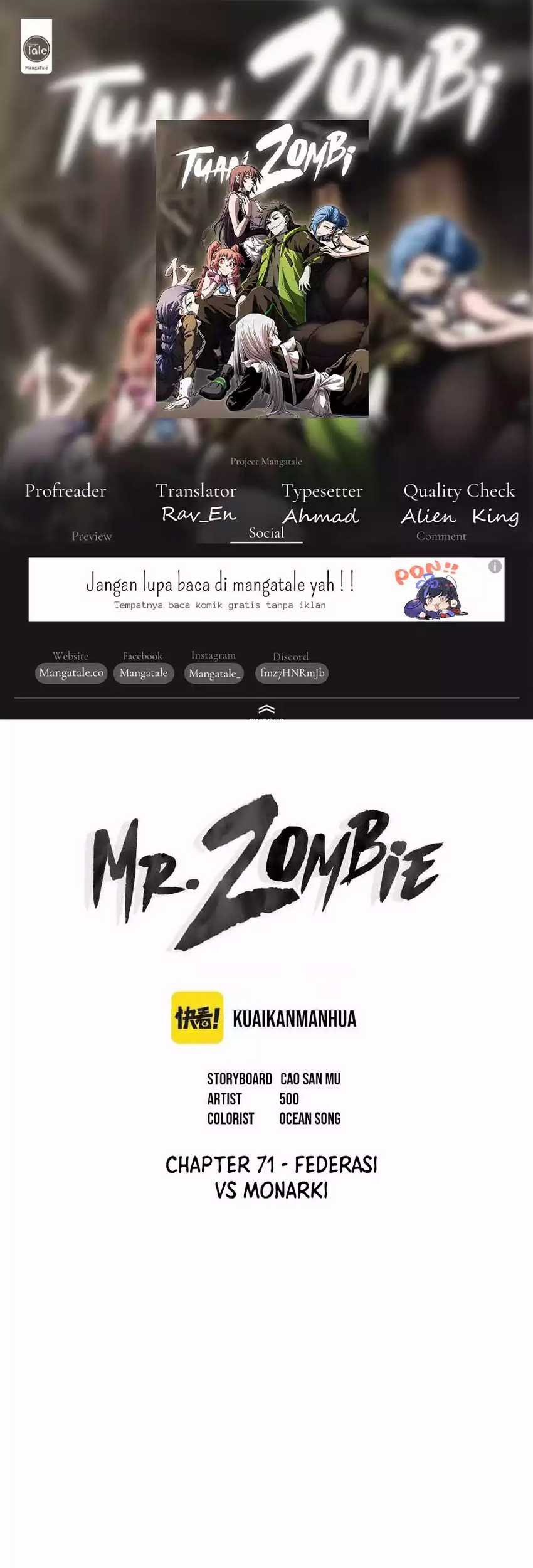 Baca Komik Mr. Zombie Chapter 71 Gambar 1