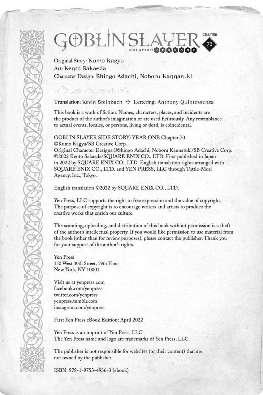 Goblin Slayer Gaiden: Year One Chapter 70 Gambar 25