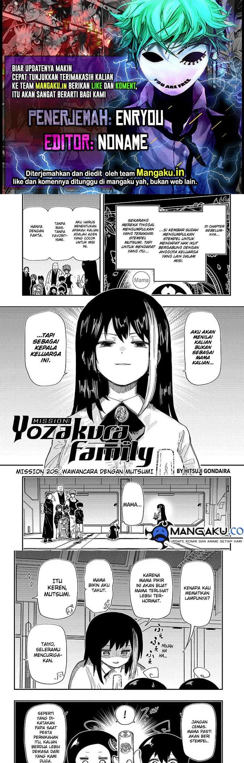 Baca Komik Mission: Yozakura Family Chapter 205 Gambar 1