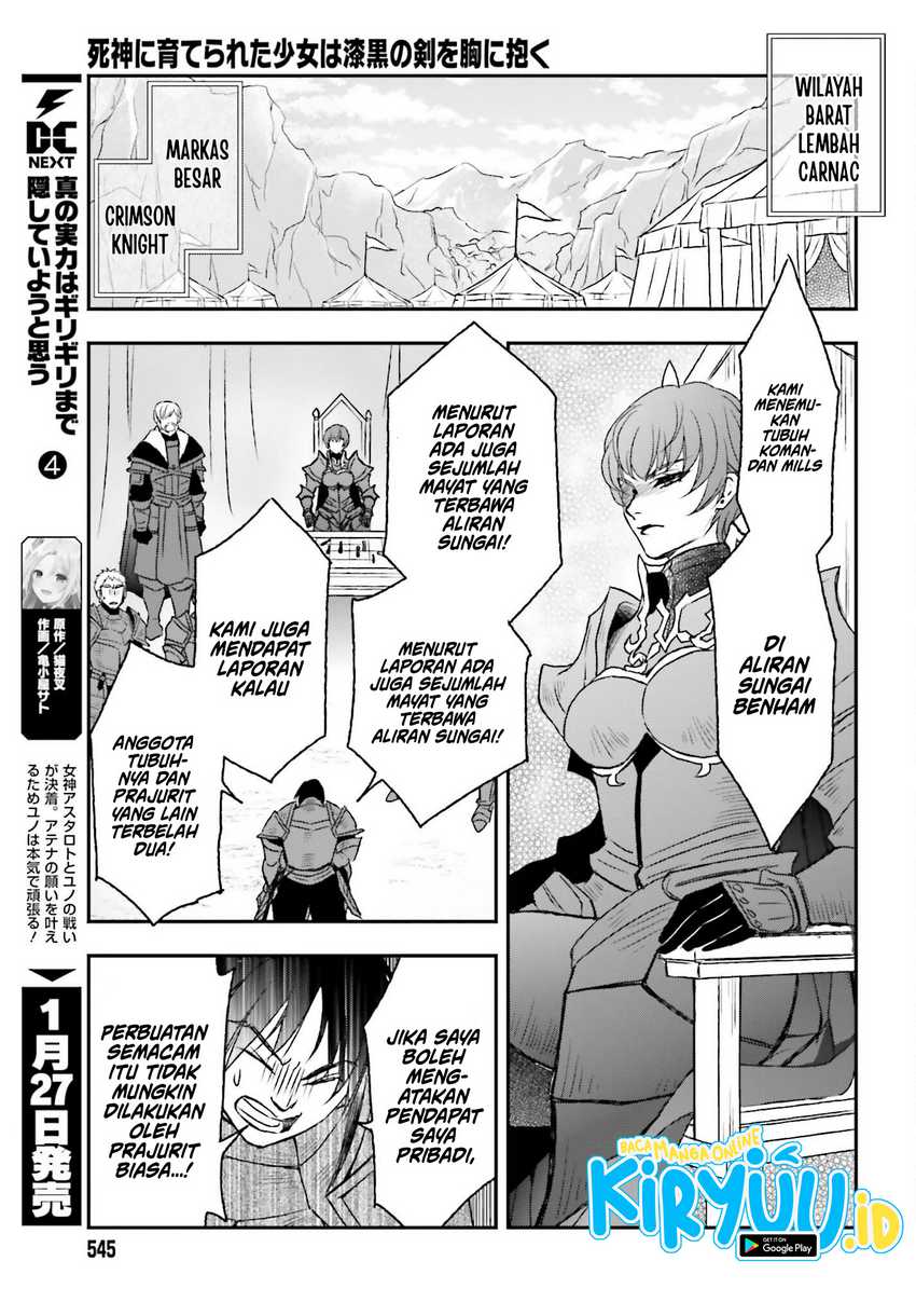 Shinigami ni Sodaterareta Shoujo wa Shikkoku no Tsurugi wo Mune ni Idaku Chapter 35 Gambar 14