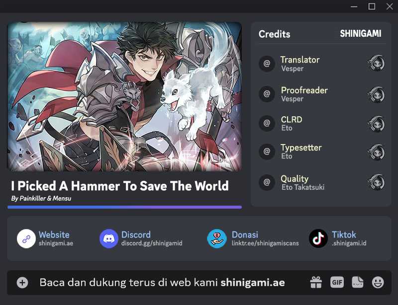 Baca Komik I Picked A Hammer To Save The World Chapter 59 Gambar 1