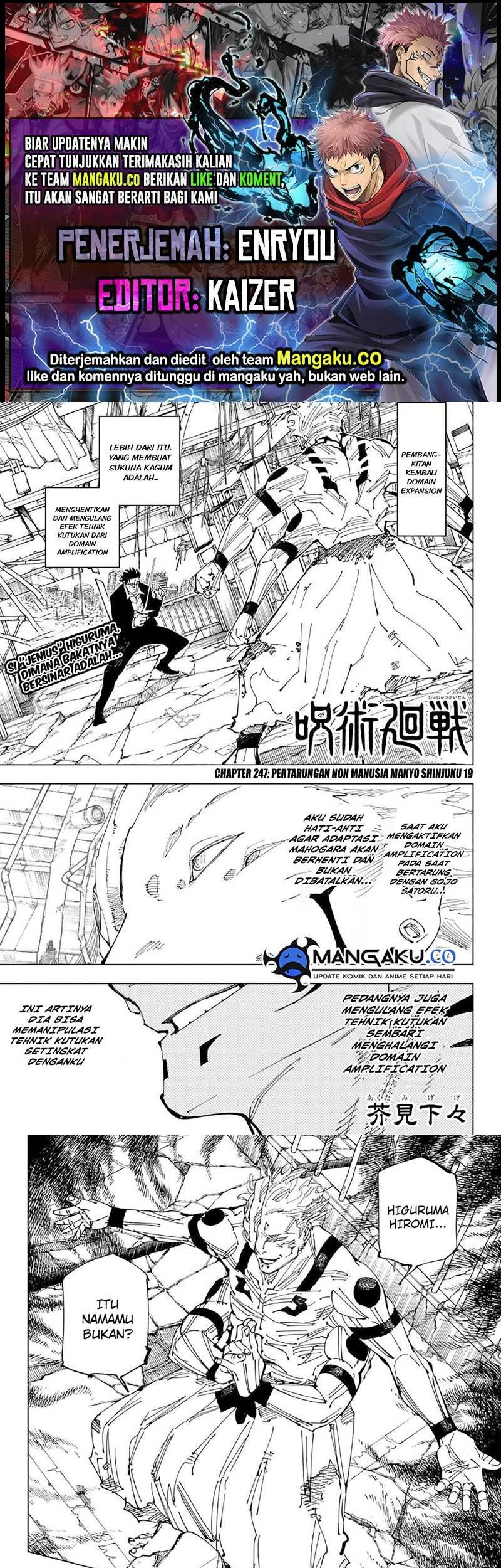 Baca Komik Jujutsu Kaisen Chapter 247 Gambar 1