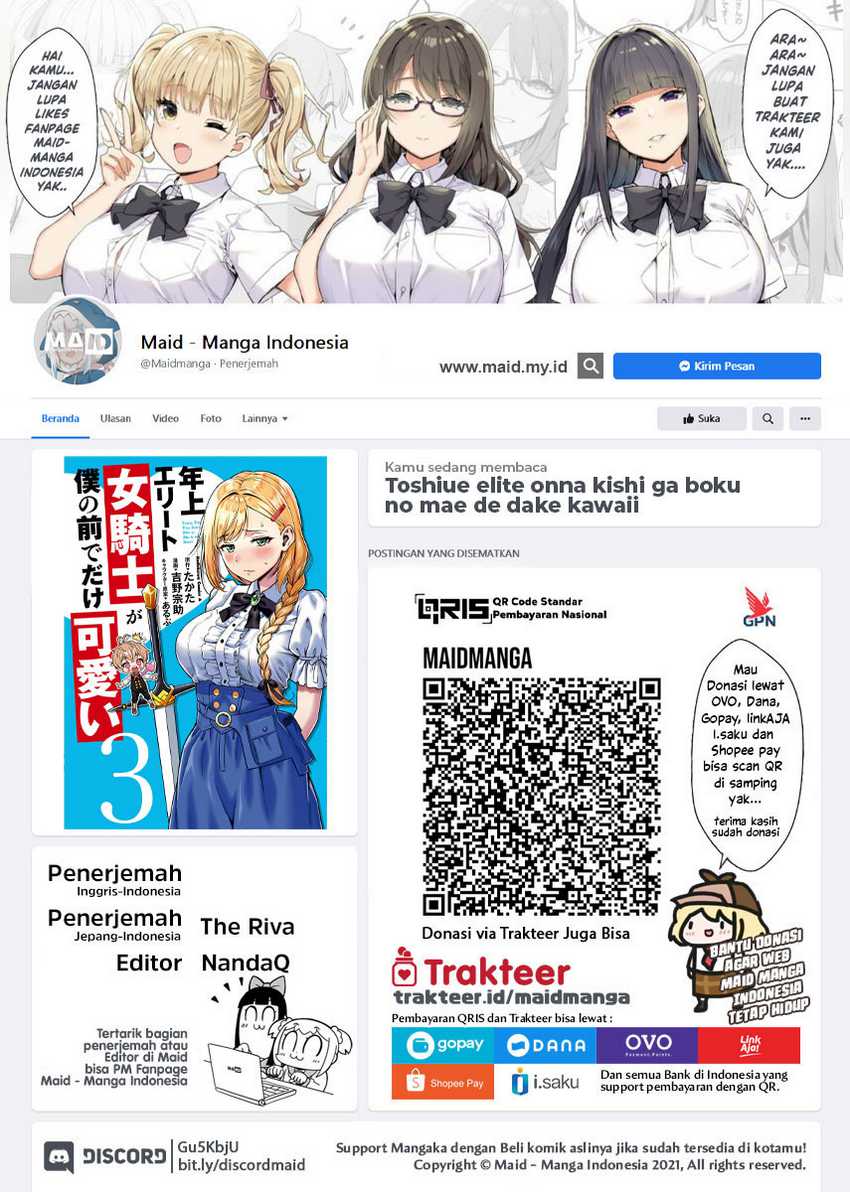 Baca Toshiue elite onna kishi ga boku no mae de dake kawaii Chapter 17.2 Gambar 2