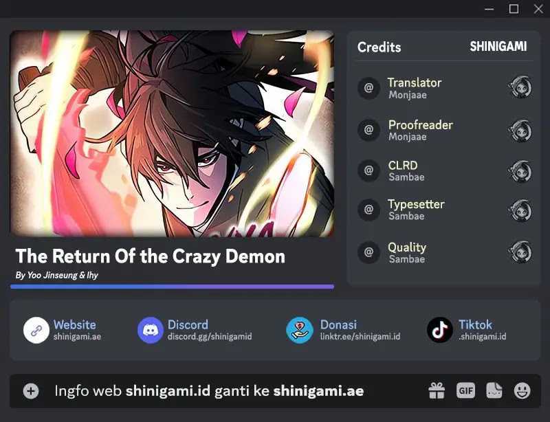 Baca Komik Return of the Mad Demon Chapter 109 Gambar 1