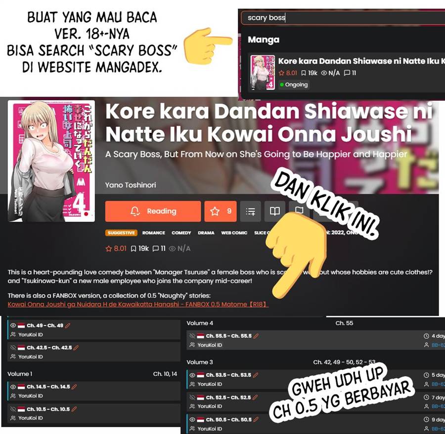 Kore kara Dandan Shiawase ni Natte Iku Kowai Onna Joushi Chapter 100.5 Gambar 7