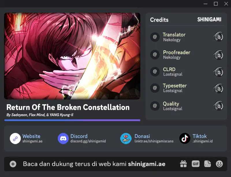 Baca Komik Return of the Broken Constellation Chapter 102 Gambar 1