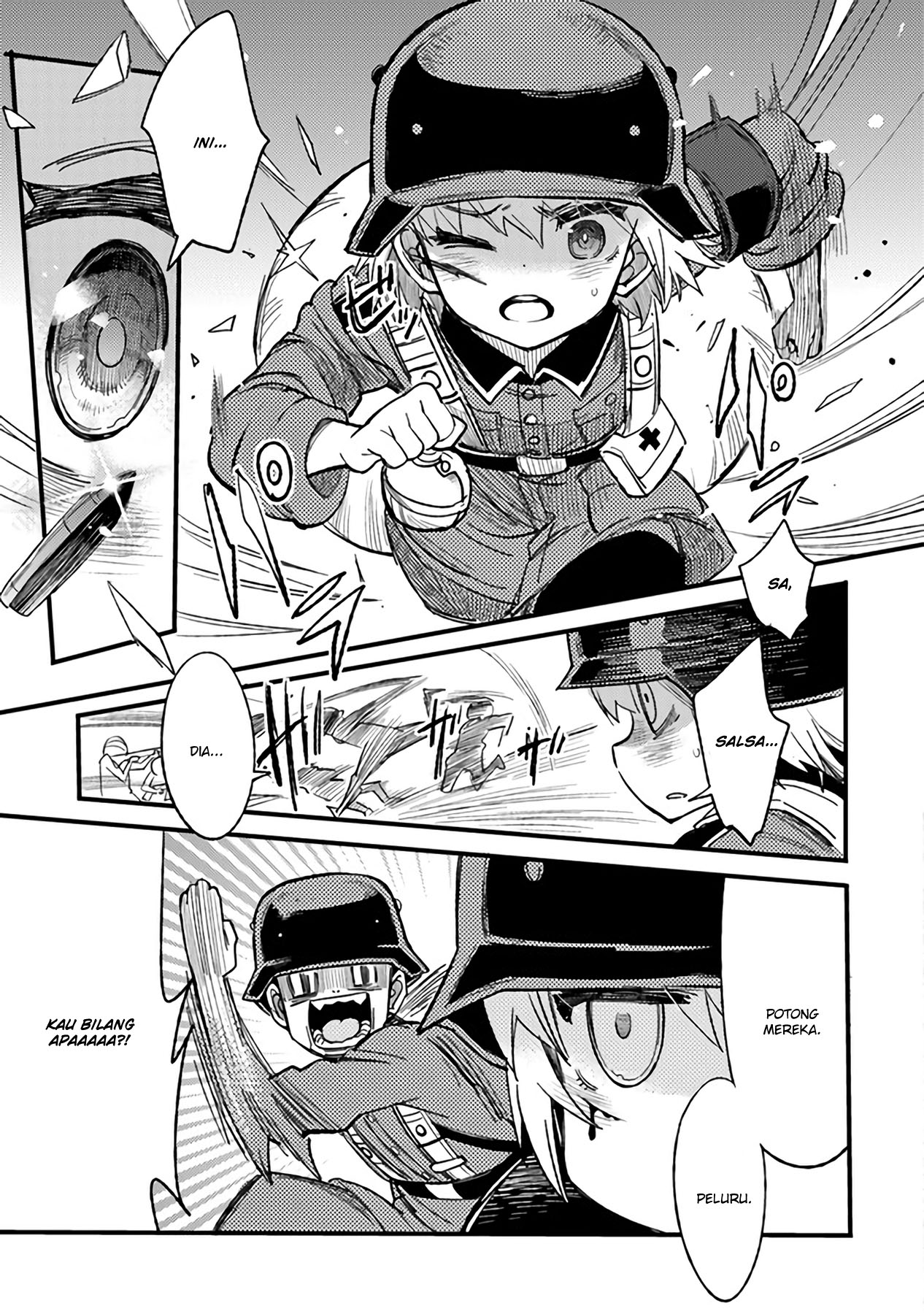 TS Eiseihei-san no Senjou Nikki Chapter 03.2 Gambar 14