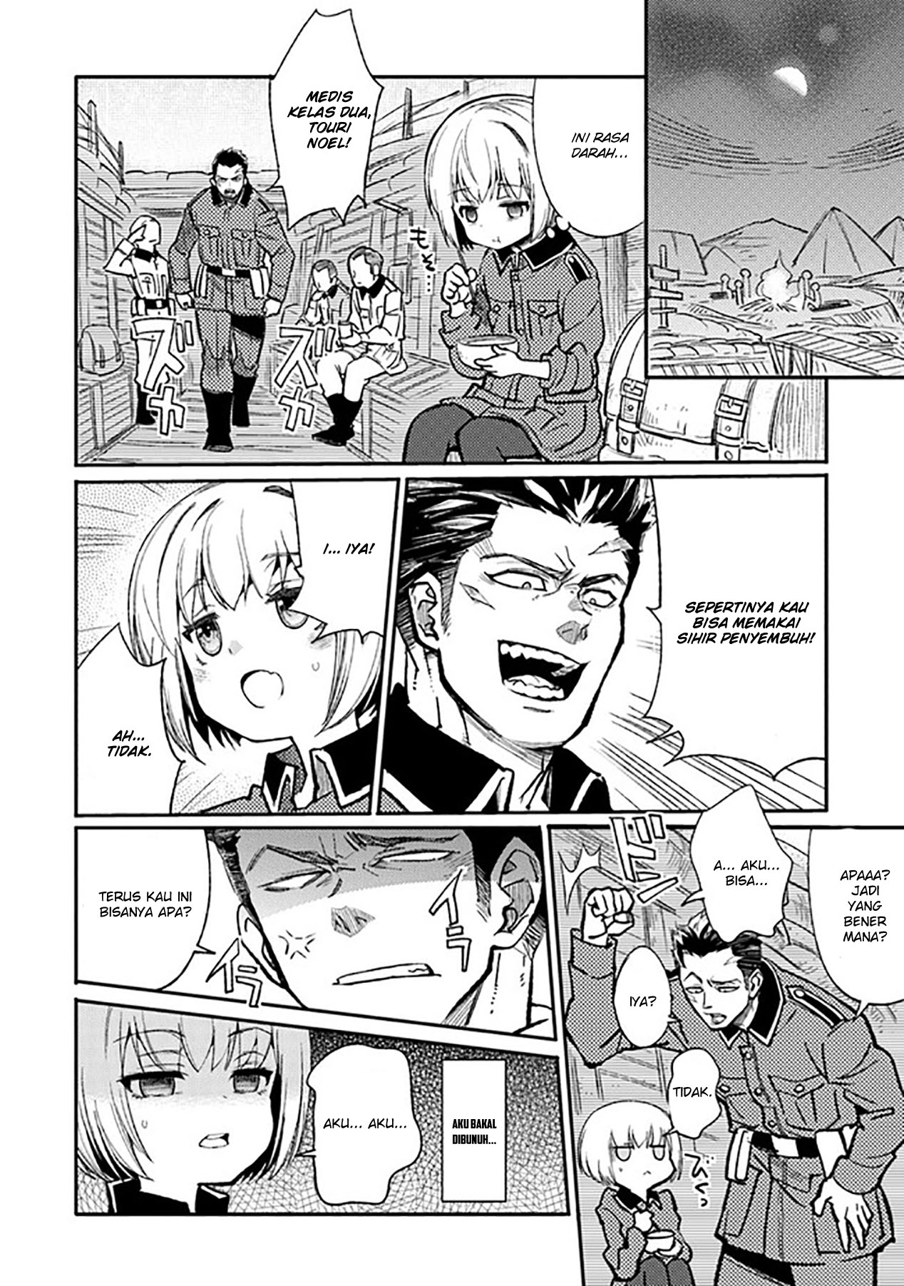 TS Eiseihei-san no Senjou Nikki Chapter 01 Gambar 18