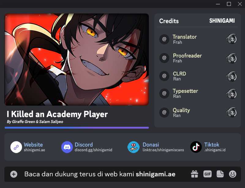 Baca Komik I Killed An Academy Player Chapter 14 Gambar 1