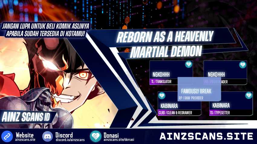 Baca Komik Reborn as a Heavenly Martial Demon Chapter 01 Gambar 1