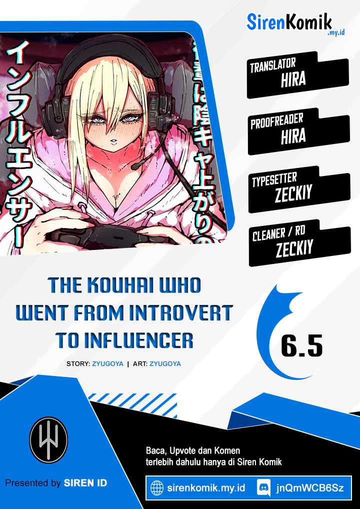 Baca Komik Kouhai wa Inkya Agari no Infuruensaa Chapter 06.5 Gambar 1