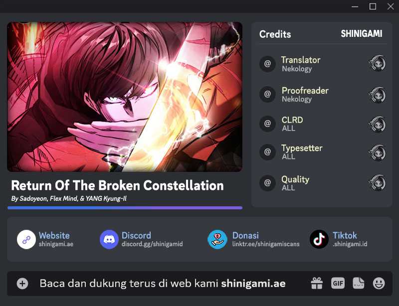 Baca Komik Return of the Broken Constellation Chapter 105 Gambar 1