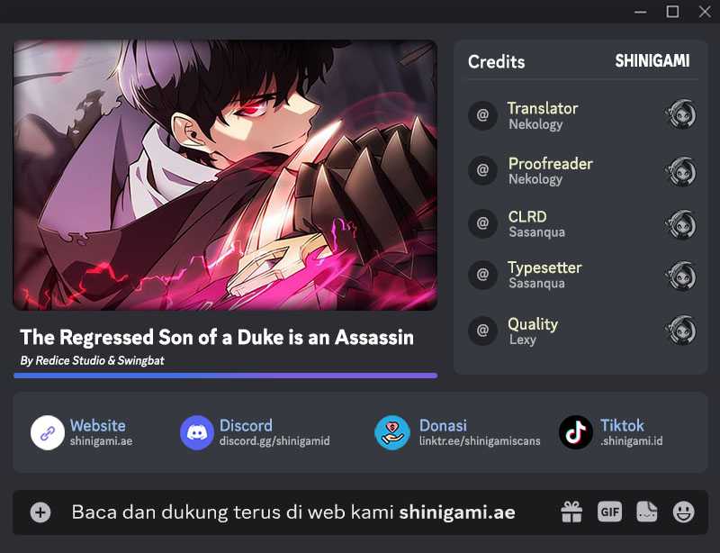 Baca Komik The Regressed Son Of A Duke Is An Assassin Chapter 11 Gambar 1