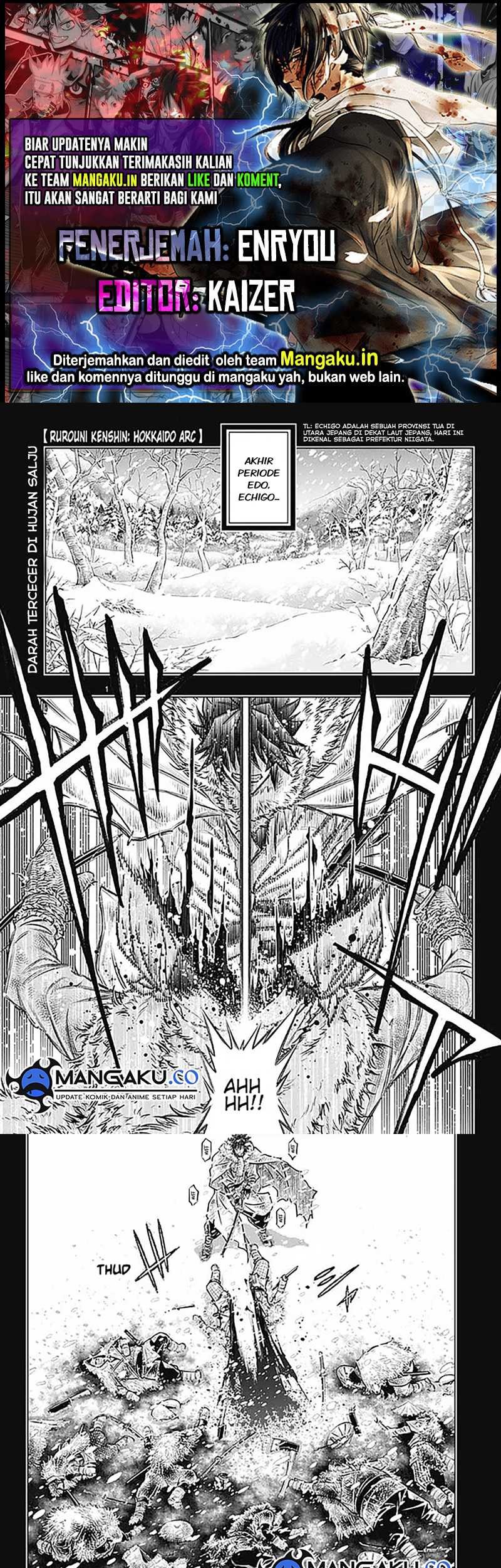 Baca Komik Rurouni Kenshin: Meiji Kenkaku Romantan – Hokkaido-hen Chapter 58 Gambar 1