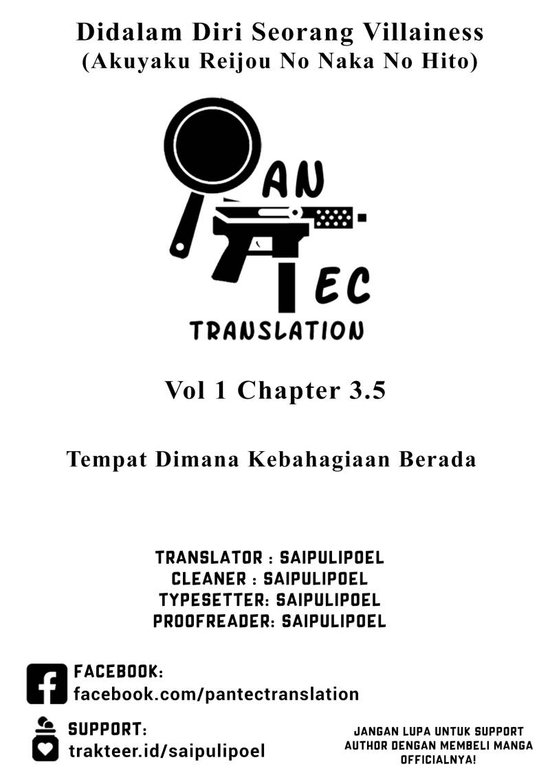 Baca Komik Akuyaku Reijou no Naka no Hito Chapter 03.5 Gambar 1