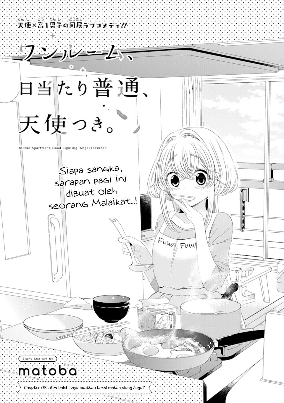 One Room, Hiatari Futsuu, Tenshi-tsuki Chapter 3 Gambar 3