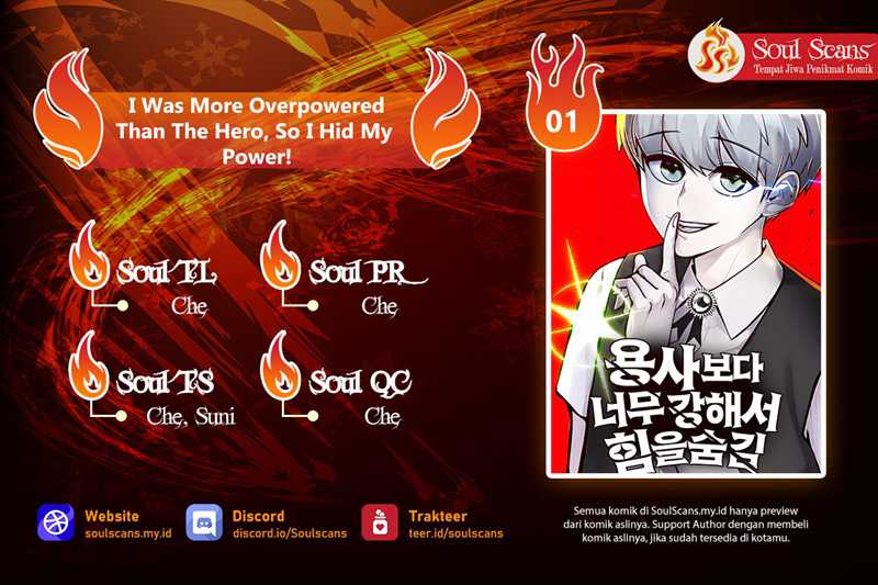 Baca Komik I Was More Overpowered Than The Hero, So I Hid My Power! Chapter 01 Gambar 1