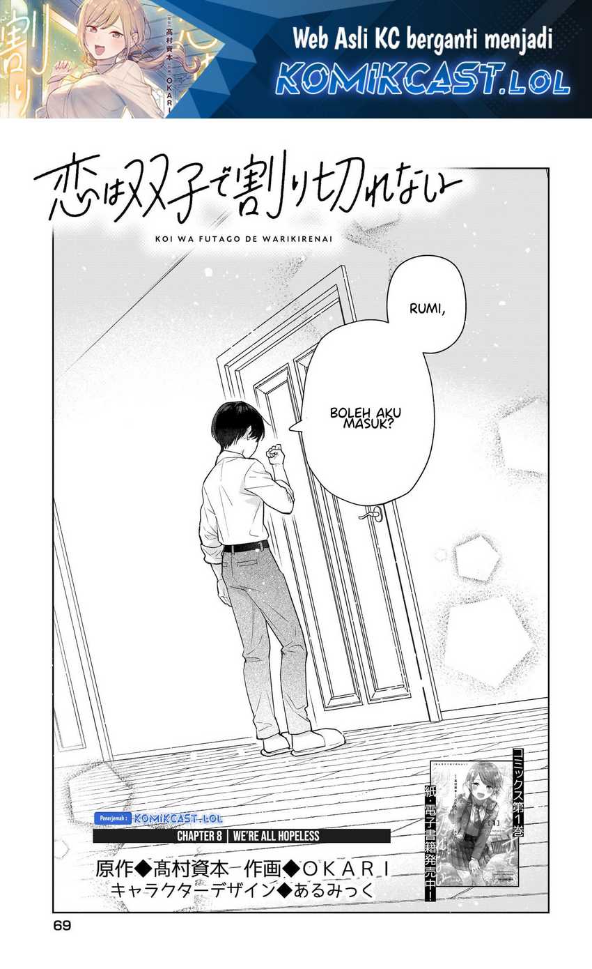 Baca Koi wa Futago de Warikirenai Chapter 08 Gambar 2