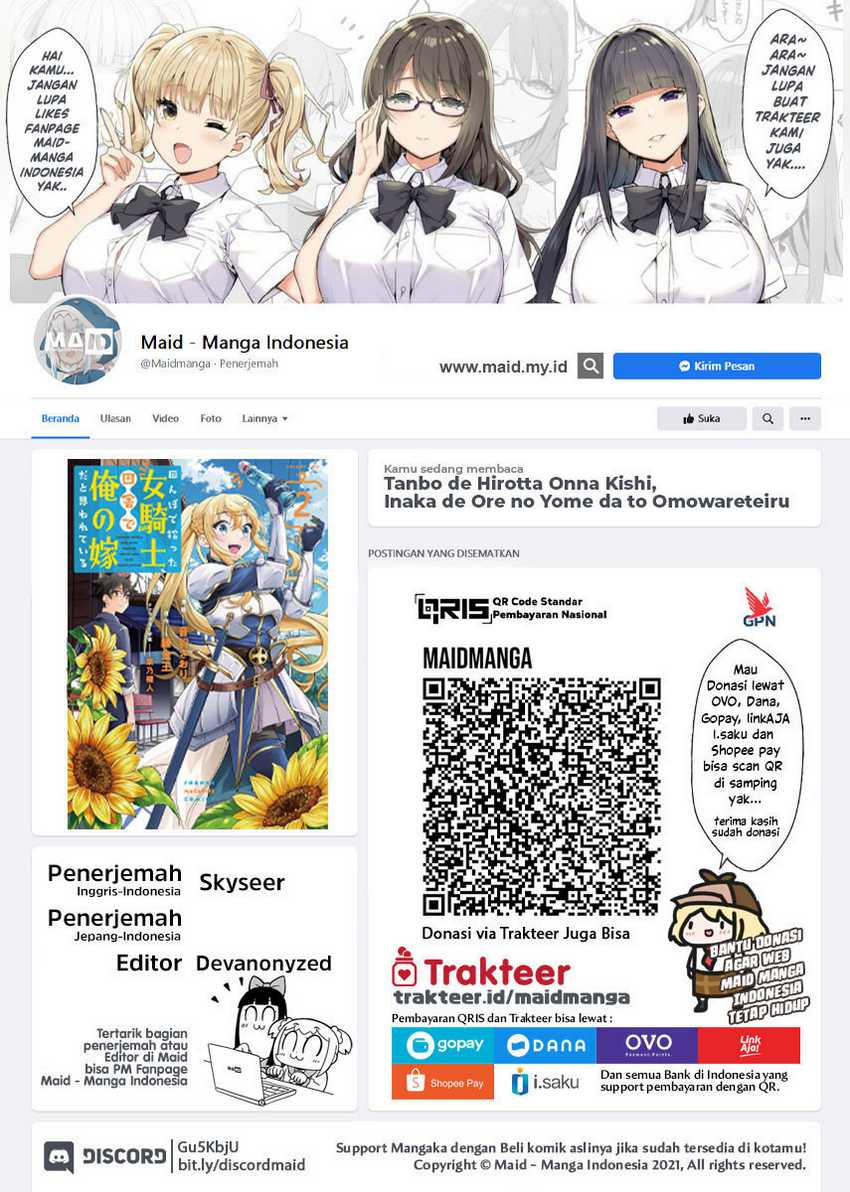 Baca Tanbo de Hirotta Onna Kishi, Inaka de Ore no Yome da to Omowareteiru Chapter 17 Gambar 2