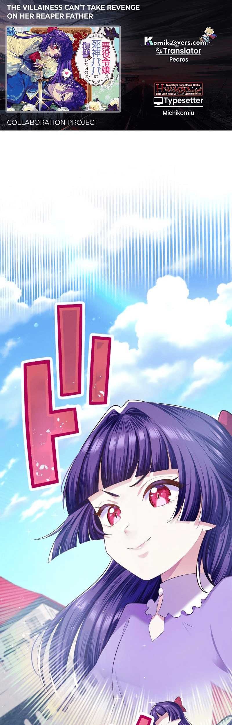 Baca Komik The Villainess Can’t Take Revenge on Her Reaper Father Chapter 05 Gambar 1
