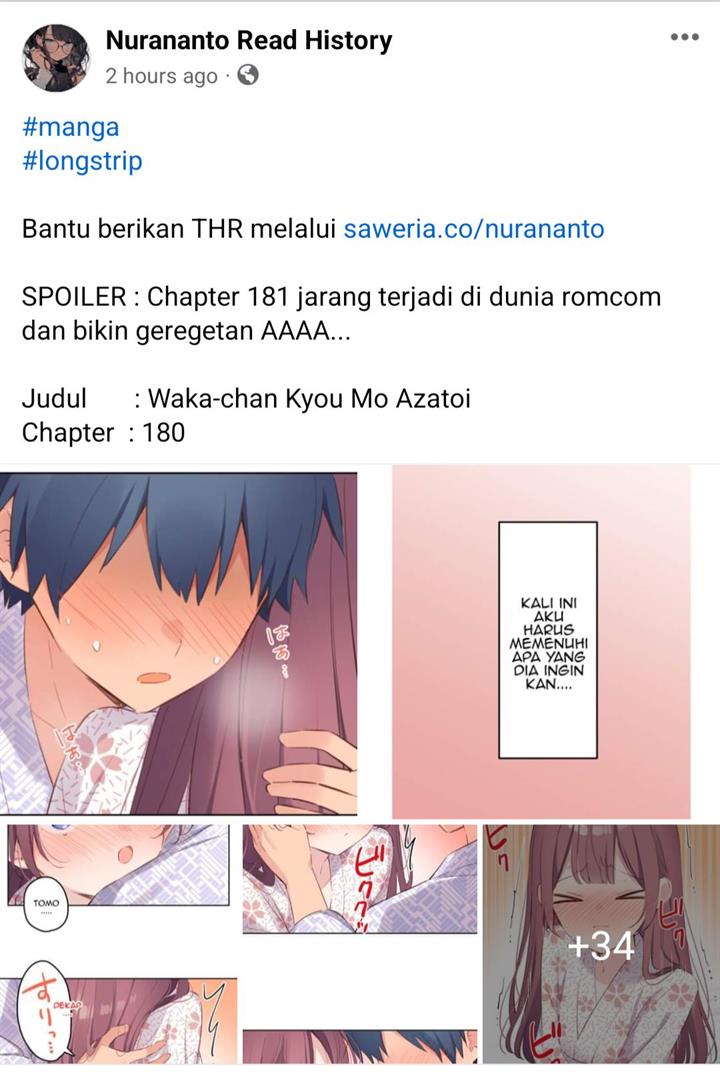 Waka-chan Is Flirty Again Chapter 179 Gambar 34