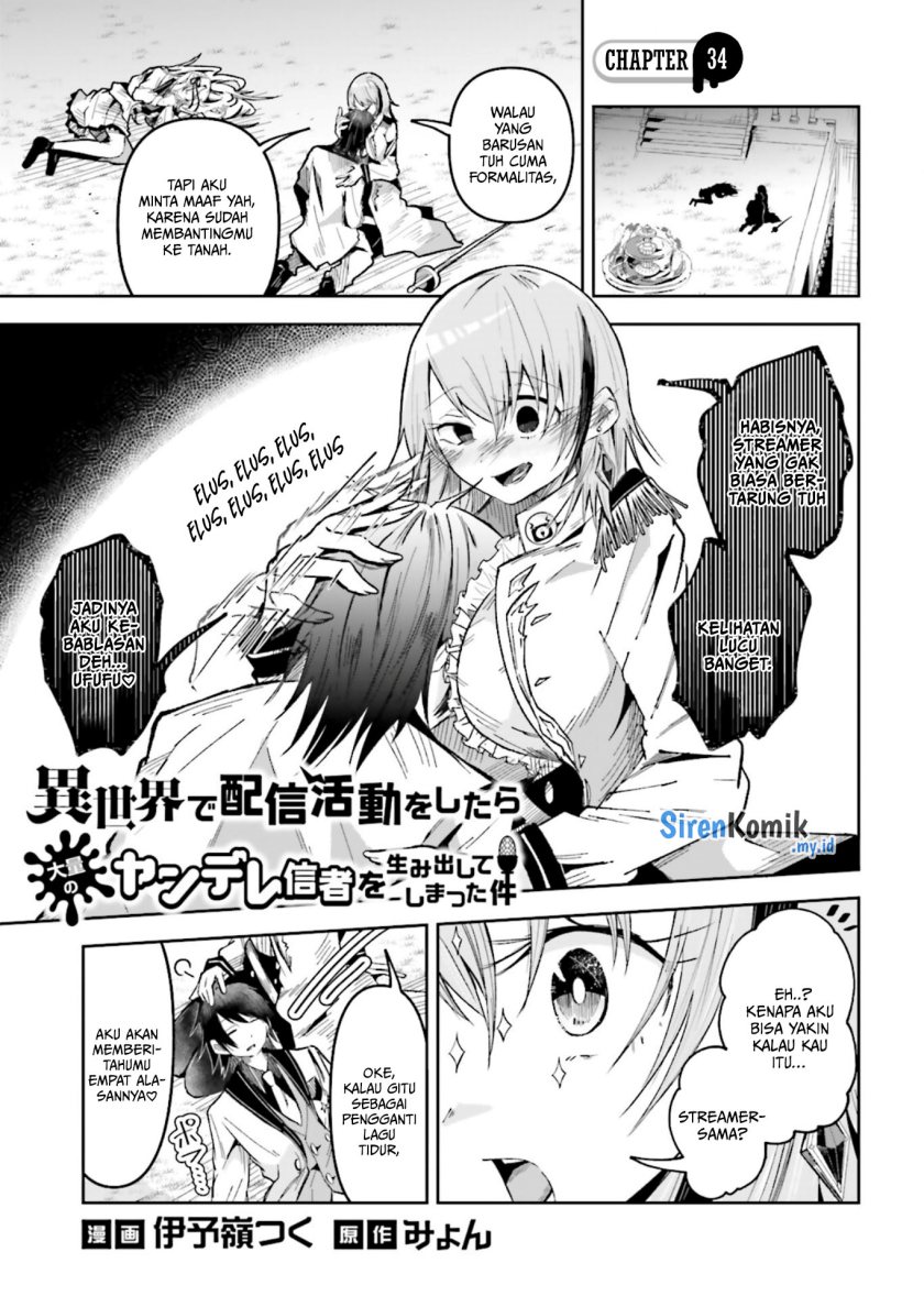 Baca  Isekai de Haishin Katsudou wo Shitara Tairyou no Yandere Shinja wo Umidashite Shimatta Ken Chapter 34 Gambar 2