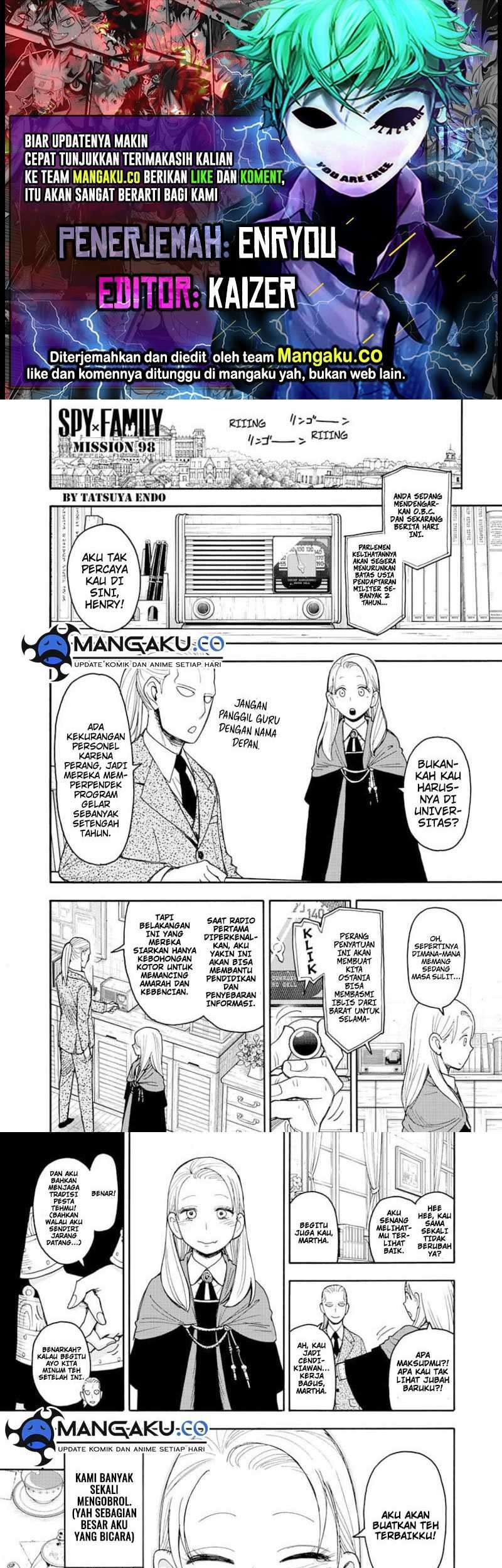 Baca Komik Spy X Family Chapter 98 Gambar 1