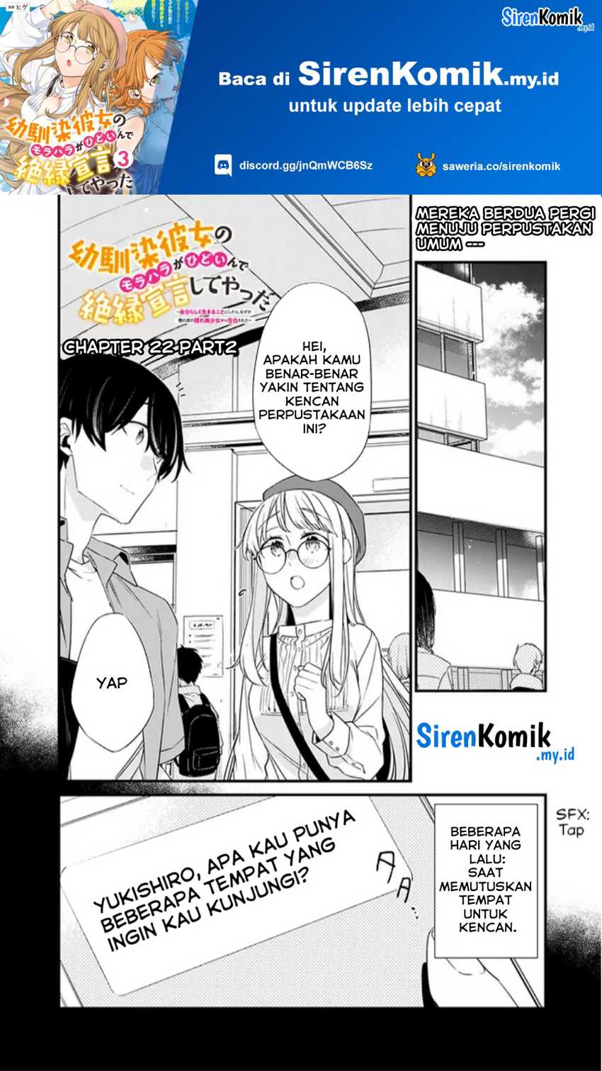 Baca Osananajimi Kanojo no Morahara ga Hidoin de Zetsuen Sengen shite Yatta Chapter 22.2 Gambar 2