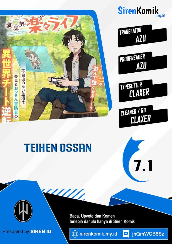 Baca Komik Teihen Ossan, Cheat Kokusei de Isekai Rakuraku Life Chapter 07.1 Gambar 1
