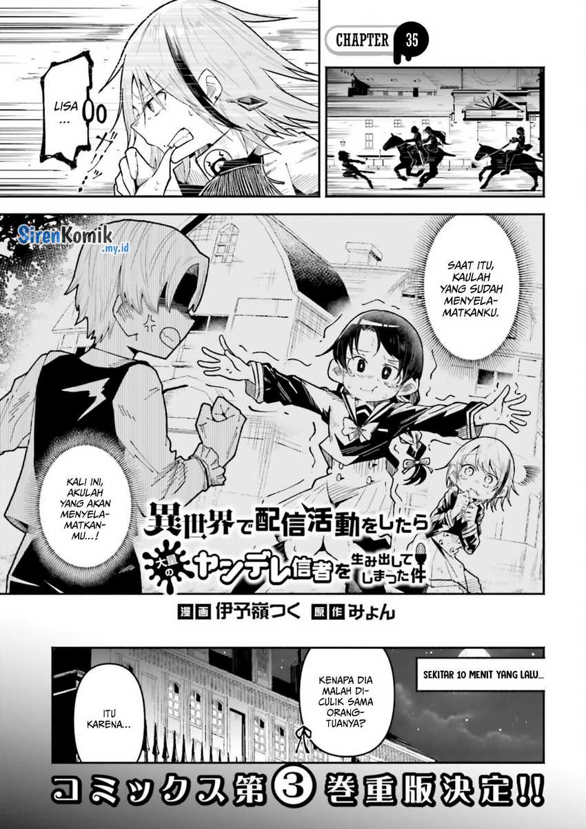 Isekai de Haishin Katsudou wo Shitara Tairyou no Yandere Shinja wo Umidashite Shimatta Ken Chapter 35 Gambar 3