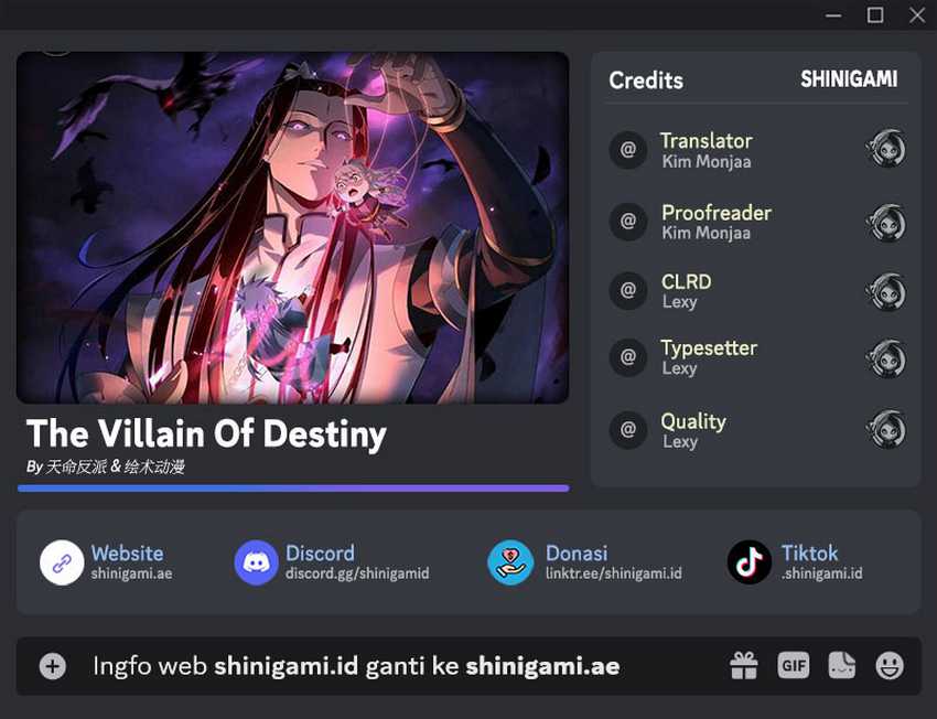 Baca Komik The Villain Of Destiny Chapter 173 Gambar 1