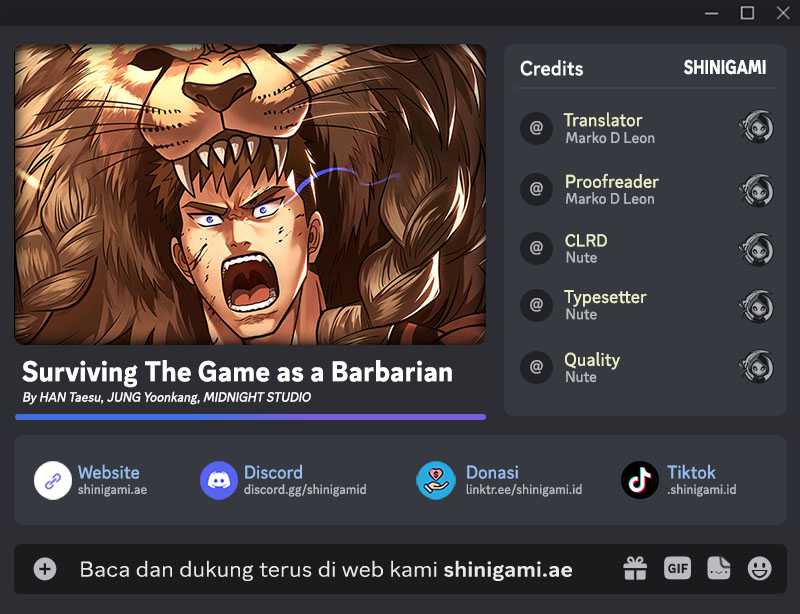 Baca Komik Survive as a Barbarian in the Game Chapter 64 Gambar 1