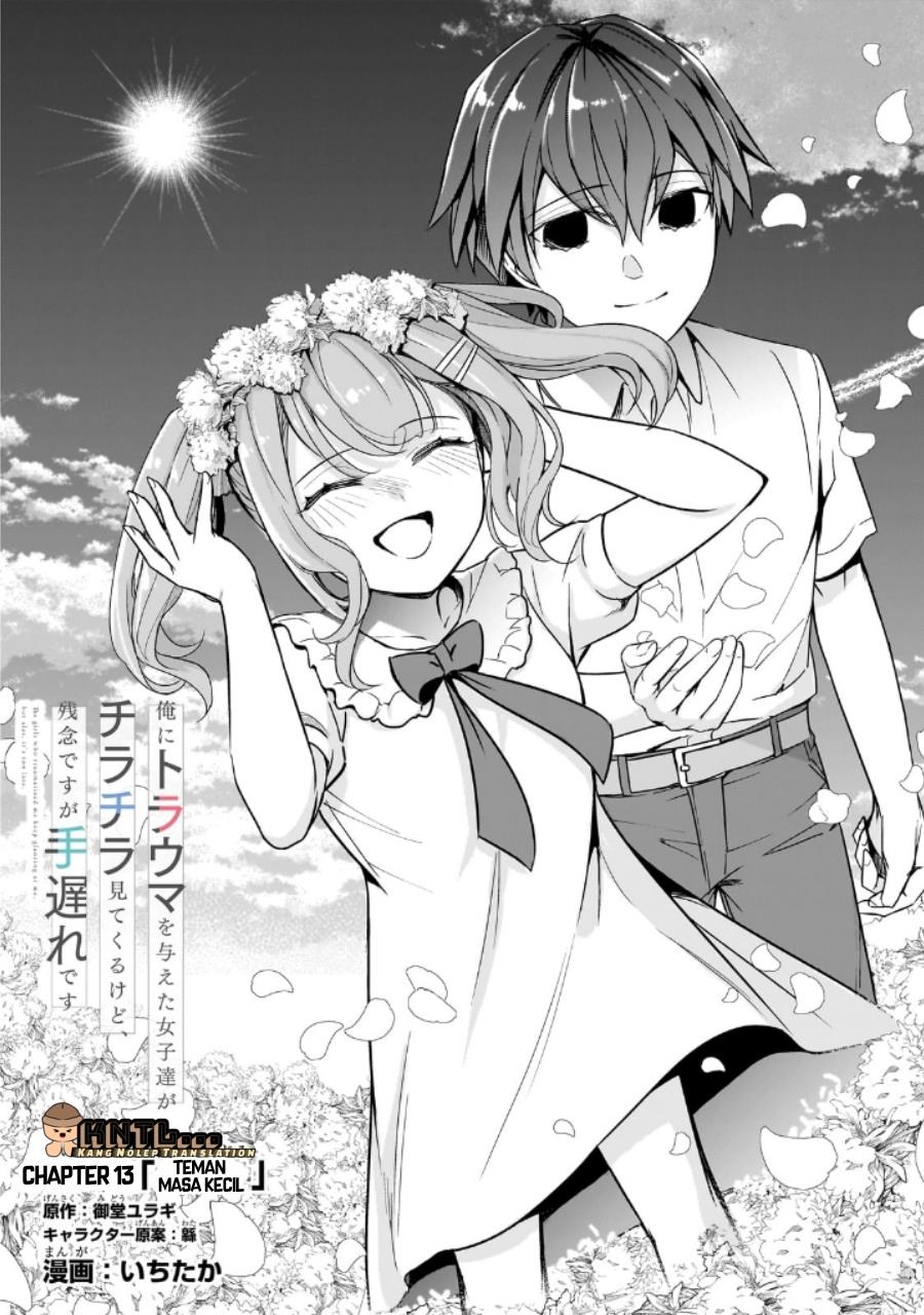 Baca Ore ni Trauma wo Ataeta Joshi-tachi ga Chirachira Mitekuru kedo, Zannen desu ga Teokure desu Chapter 13 Gambar 2