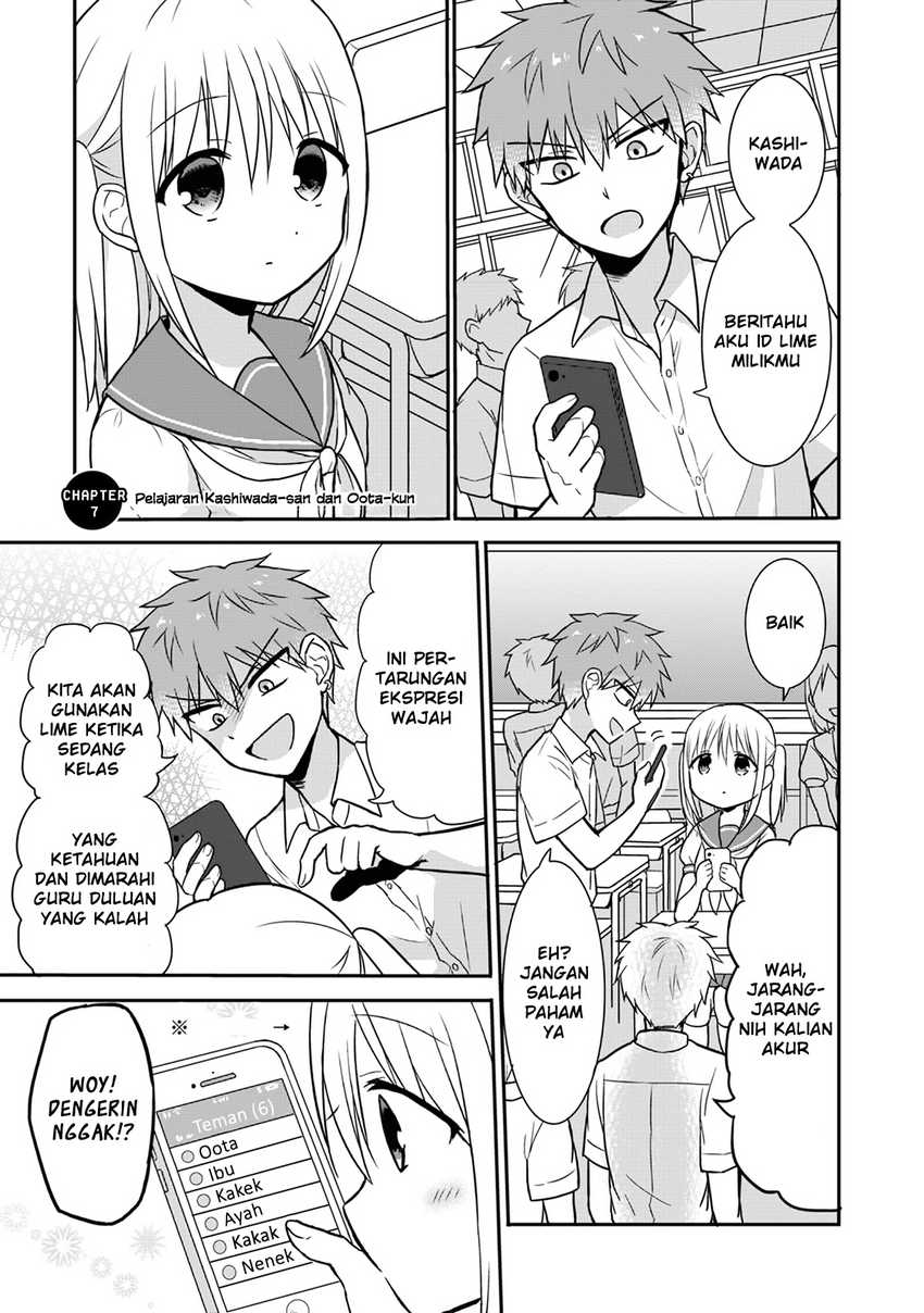 Baca Komik Kao ni denai Kashiwada-san to Kao ni deru Ota-kun Chapter 07 Gambar 1