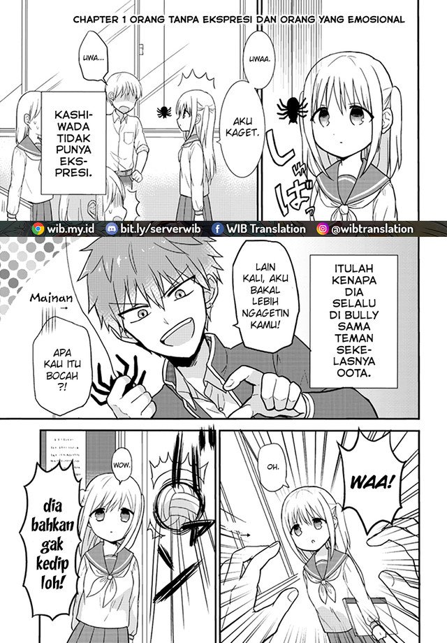 Baca Kao ni denai Kashiwada-san to Kao ni deru Ota-kun Chapter 01 Gambar 2