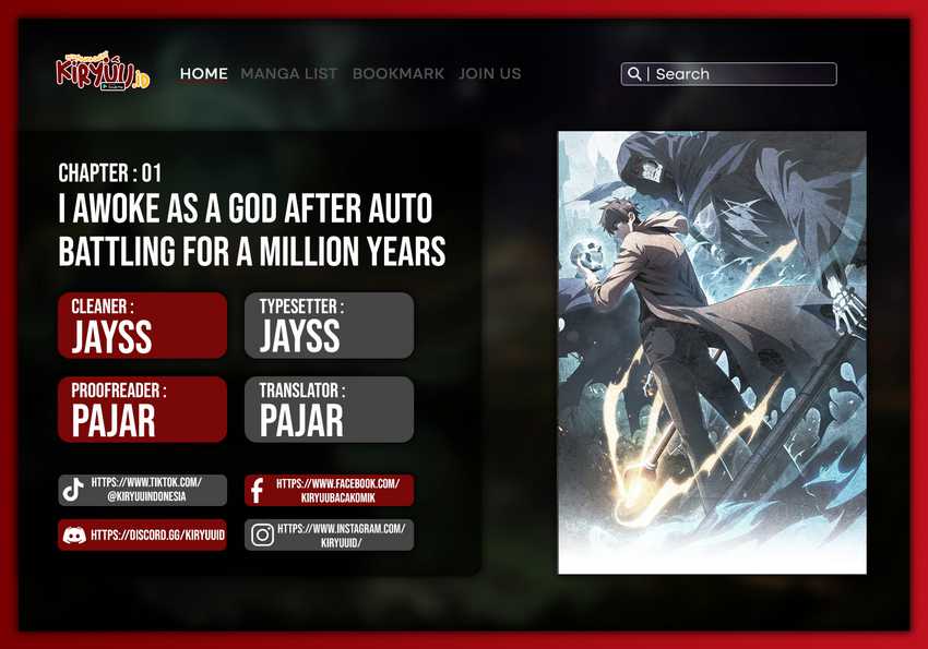 Baca Komik I Awoke as a God After Auto Battling For a Million Years (Idle Player Returns as a God) Chapter 01 Gambar 1