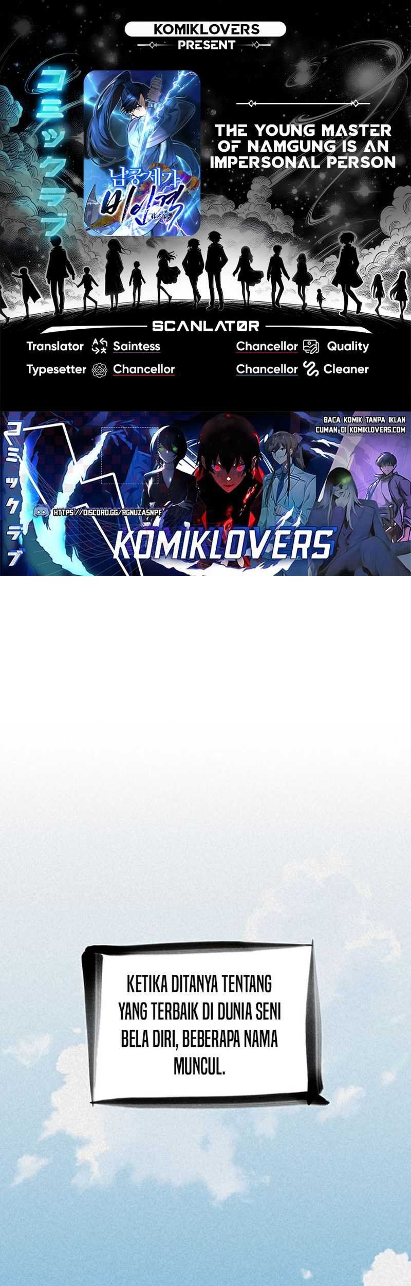 Baca Komik The Young Master of Namgung Is an Impersonal Person Chapter 01 Gambar 1