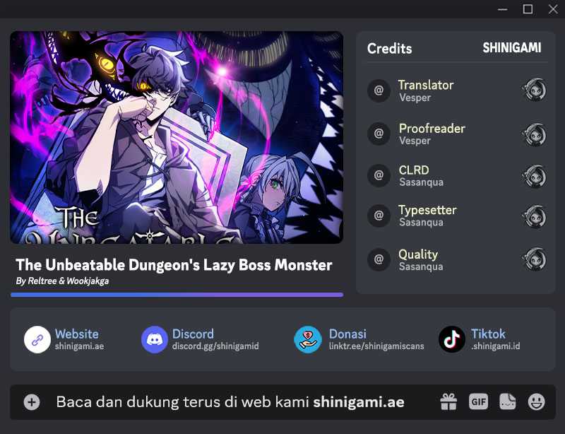 Baca Komik The Unbeatable Dungeon’s Lazy Boss Chapter 52 Gambar 1