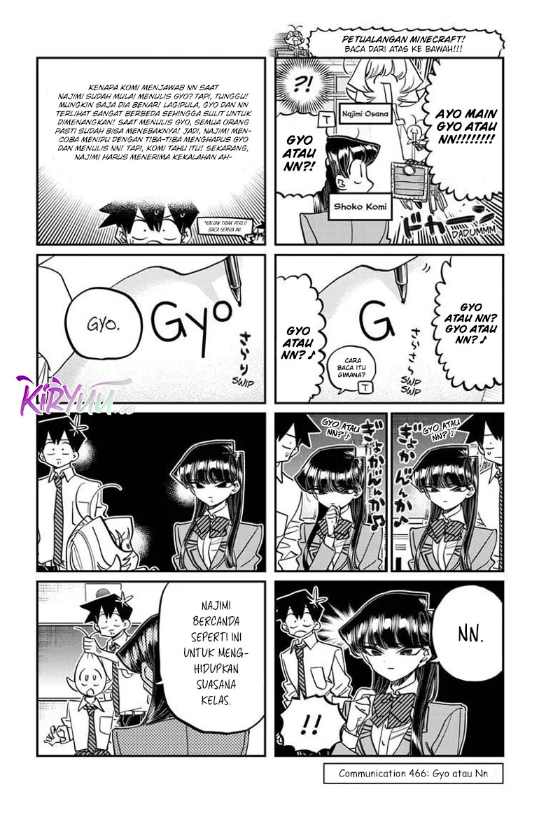 Baca Komi-san wa Komyushou Desu Chapter 466 Gambar 2