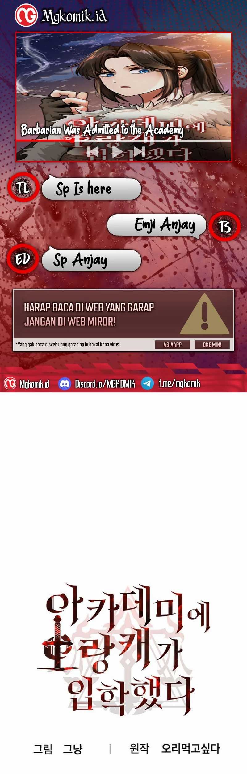 Baca Komik Entered the Academy as a Barbarian Chapter 12 Gambar 1