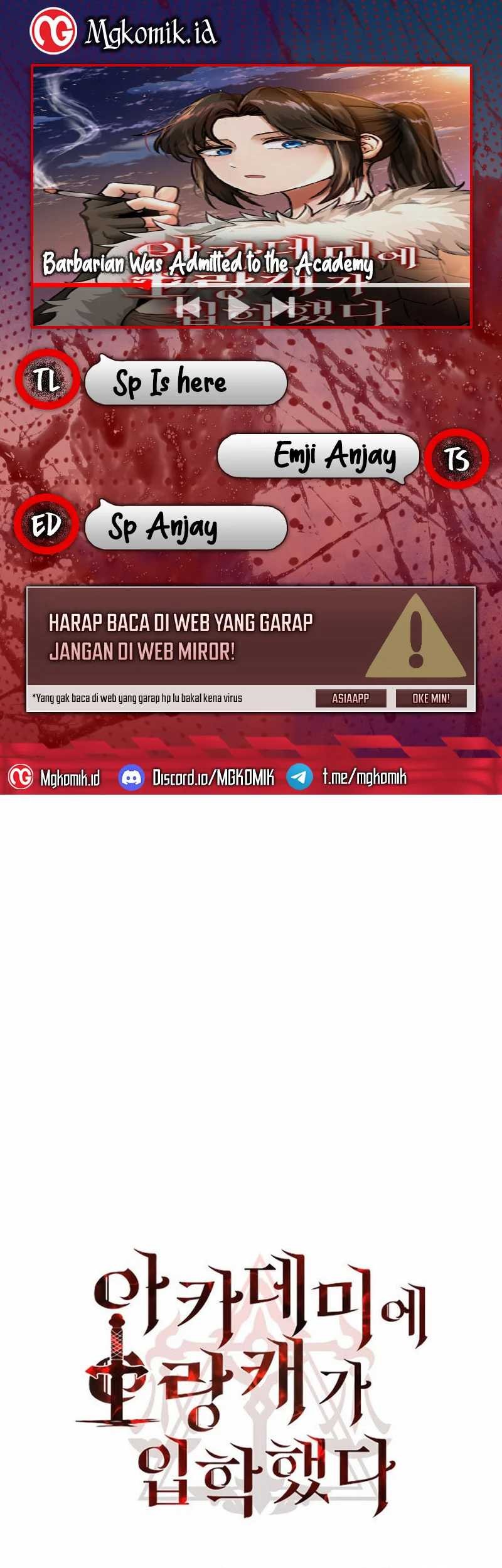 Baca Komik Entered the Academy as a Barbarian Chapter 11 Gambar 1