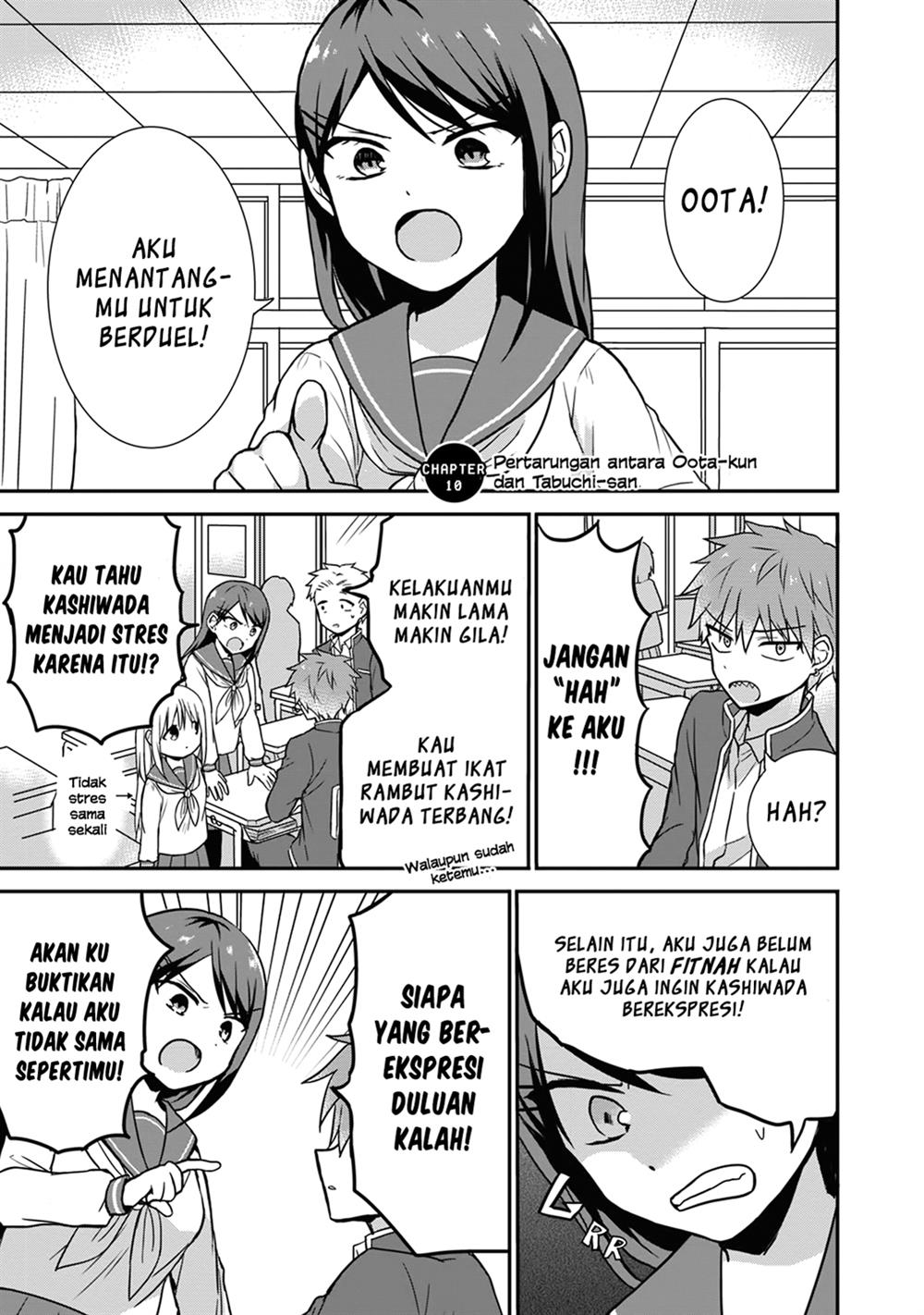 Baca Komik Kao ni denai Kashiwada-san to Kao ni deru Ota-kun Chapter 10 Gambar 1