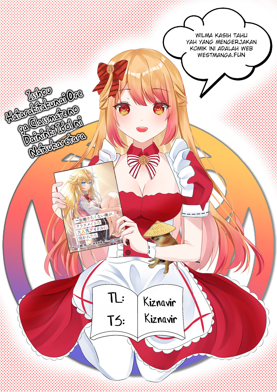 Isshou Hatarakitakunai Ore ga Classmate no Daininki Idol ni Natsukaretara Chapter 14 Gambar 3