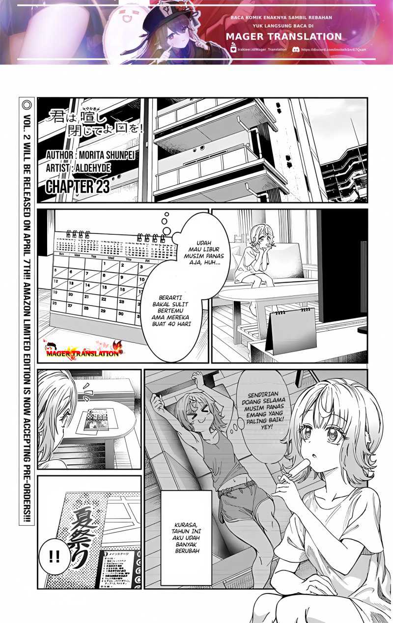 Baca  Kimi wa Yakamashi Tojite yo Kuchi wo! Chapter 23 Gambar 2